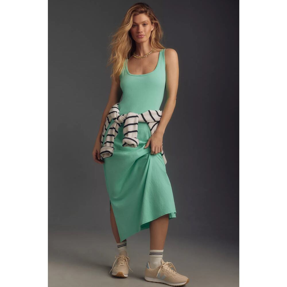 Anthropologie Electric & Rose Gina Midi‎ Dress Women’s Large Green Knit Casual